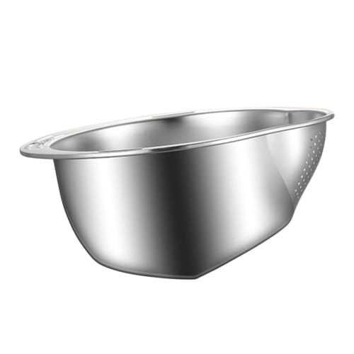 Rice Washing Bowl - Rice Drainer Bowl, Rice Washer Strainer Bowl | Stainless Steel Rice Washer Bowl, Rice Bowl with Fine Mesh Strainer, Large Capacity
