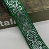 Silver Glitter Embroidery Ribbon Trim Vintage Ethnic Traditional Chinese Pattern Jacquard Embroidery Trim Boho Floral