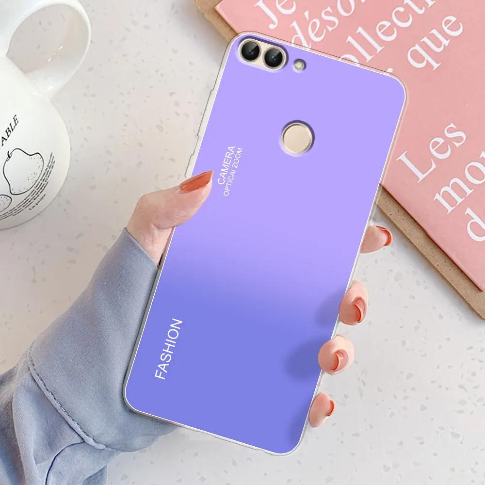 Für Huawei P Smart Hülle Cover FIG-LX1 PSmart 2018 Schickes Mädchen Marmor Silikon Klare Handyhülle Für Huawei PSmart 2018 Bumper Coque