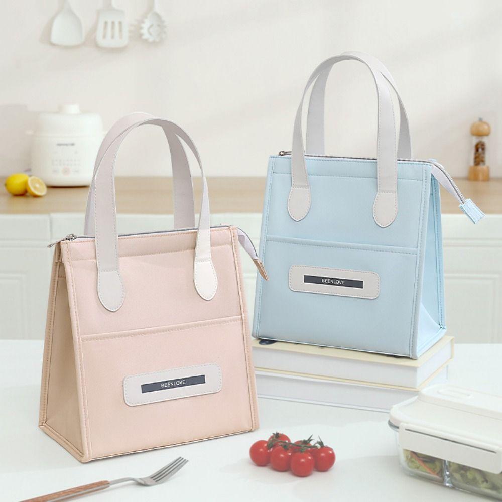 Handheld Insulated Tote Bag Portable Food Box Handbag Lunch Box Bag  Camping  Accessories