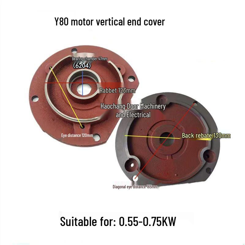 Horizontale Motor-Endkappe für Y80-355, 5,5 kW, Vorder- und Rückseite