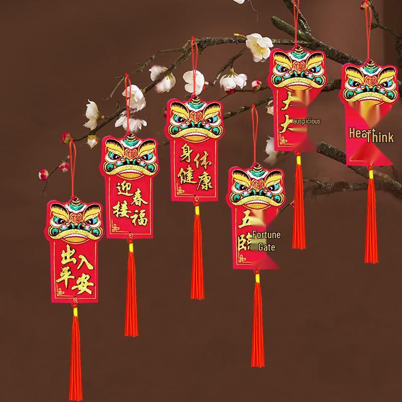 Bonsai Money Tree Ornaments: Indoor New Year Decorations with Double-Sided Lanterns