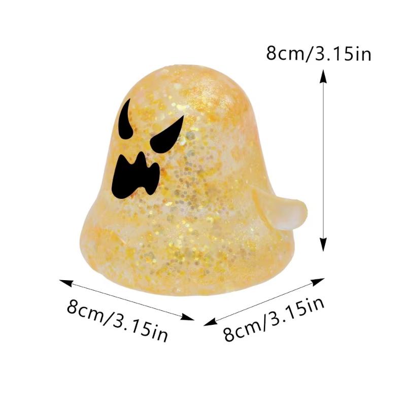 5Pcs Ghost Pinch Set Stress-Relief Toy Halloween Prank Ghost Festival Tricky Party Carnival Celebration Gift Souvenir