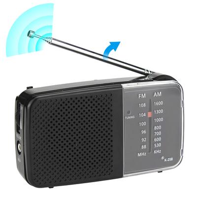 AM/FM Radio with Speaker Portable Pocket Radio Battery Powered Radio Telescopic Antenna Mini Transistor Radio for Indoor Outdoor