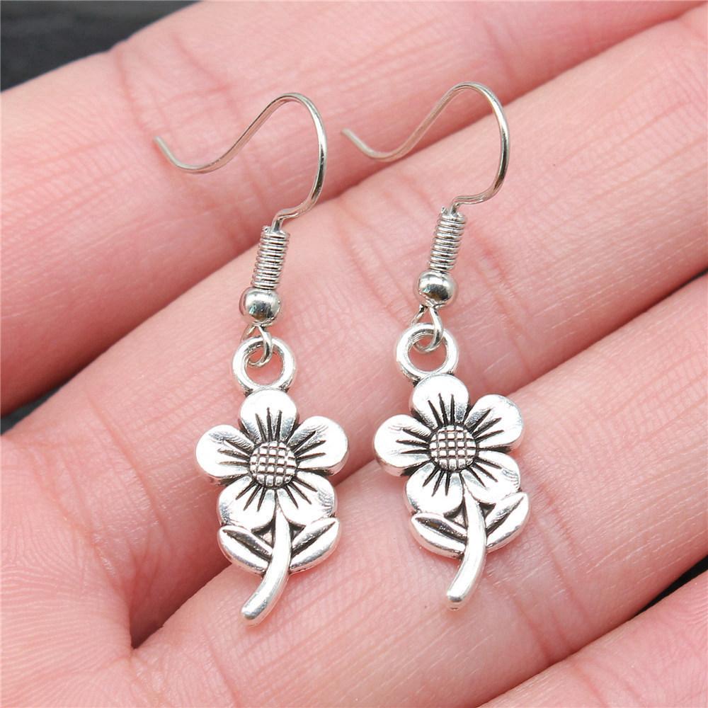 Drop & Dangle Earring Plant Flower Wedding Jewelry FindingsEarring Size 18x19mm QE019