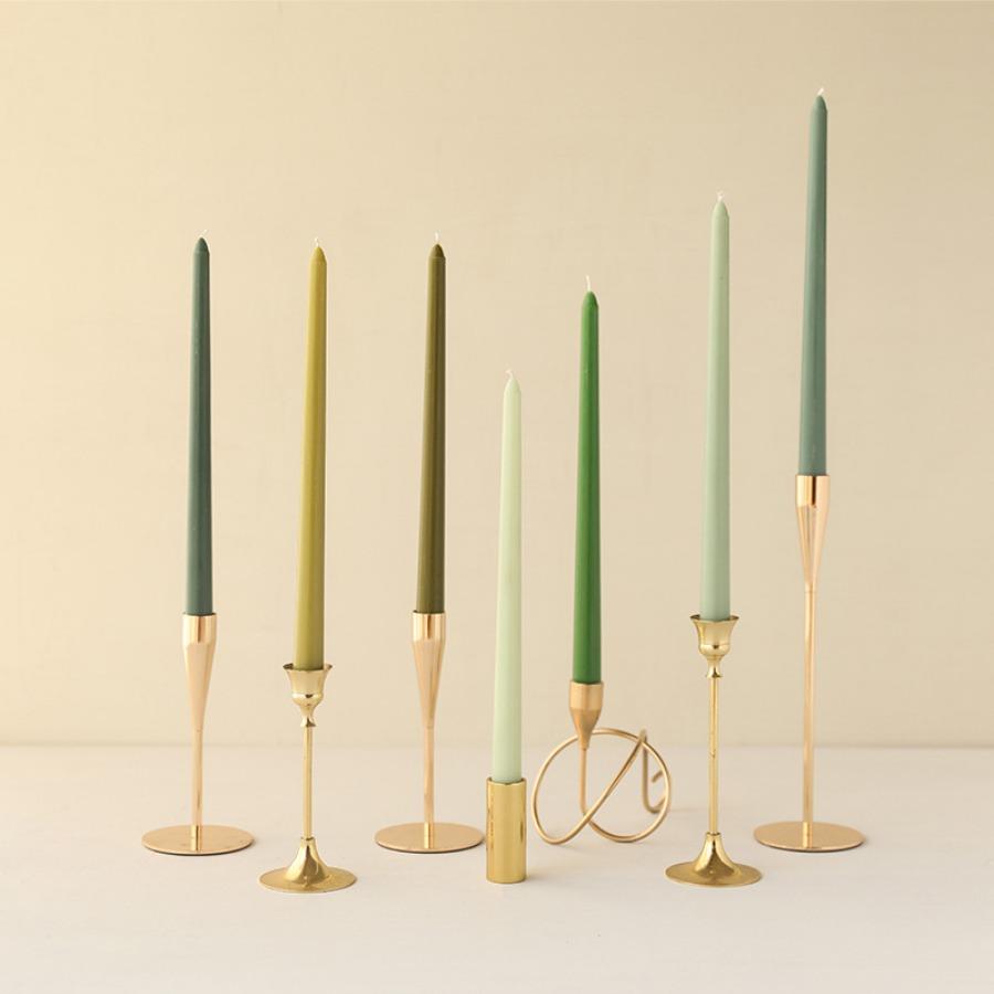 4Pcs Gradient Color Candle Conical Long Rod Candles Dripless Smokeless Candle Romantic Wedding Birthday Party Table Decoration