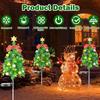 Christmas Tree Solar Light Outdoor Waterproof LED Garden Pathway Lawn Landscape Festive Decorative Floor Lights Christmas Decor