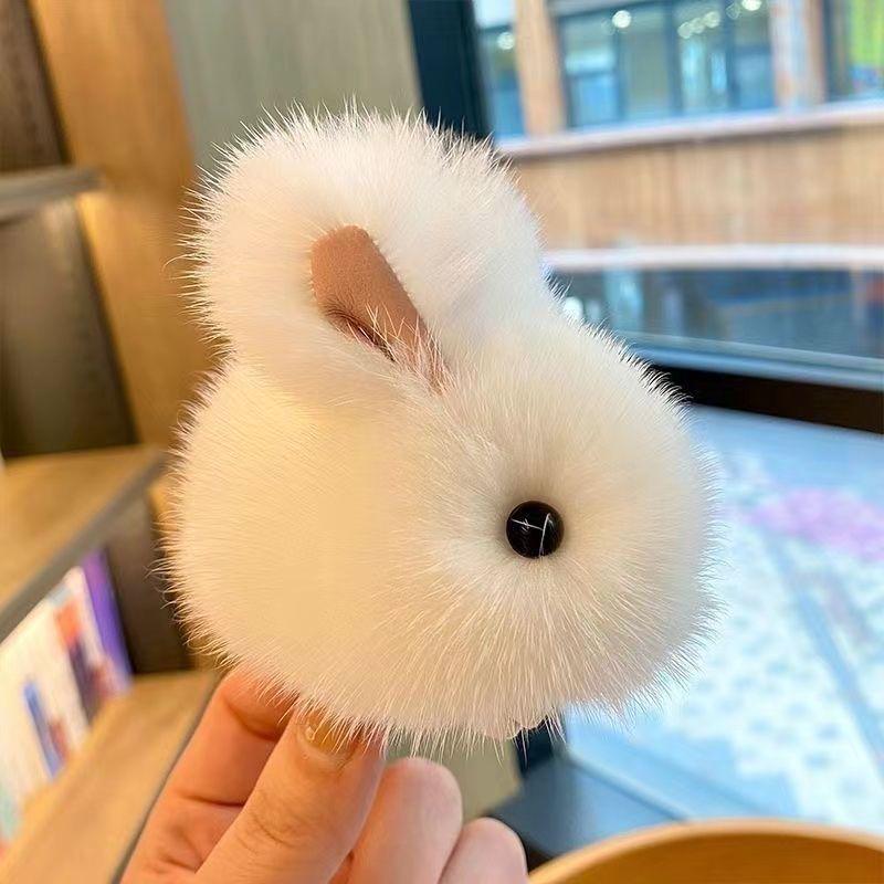 Imitation Mink Fur Rabbit Plush Keychain Pendant