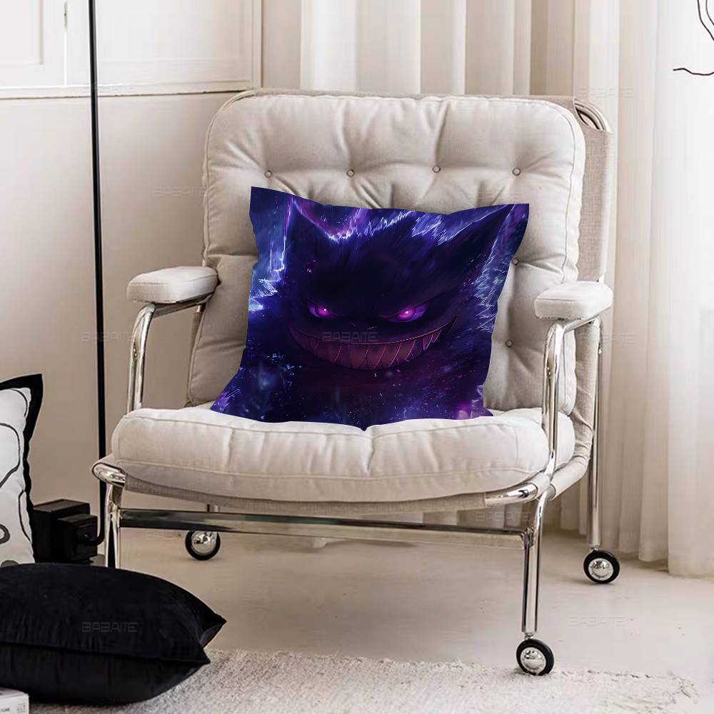 P-Pokemon Gengar Anime Pillow Cover Design Cushion Cover Decor Holiday Decorati