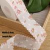 Double Velvet Lace Trim Fabric 1.50in×10 Yard Chiffon Tape Bouquet Ribbons DIY Gift Wrapping Cake Packaging Ribbons for Crafts