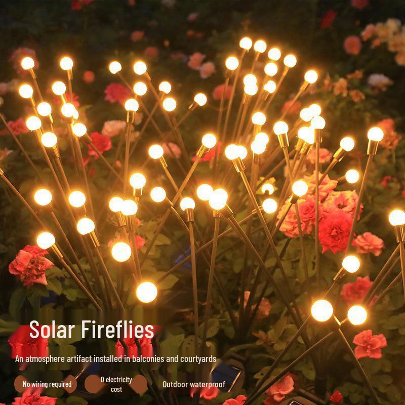 Waterproof Outdoor Solar Firefly Lights for Garden and Lawn Decoration