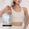 Plus Size Shockproof Sports Bra for High-Intensity Yoga & Running - Women's Front Zipper Fitness Vest