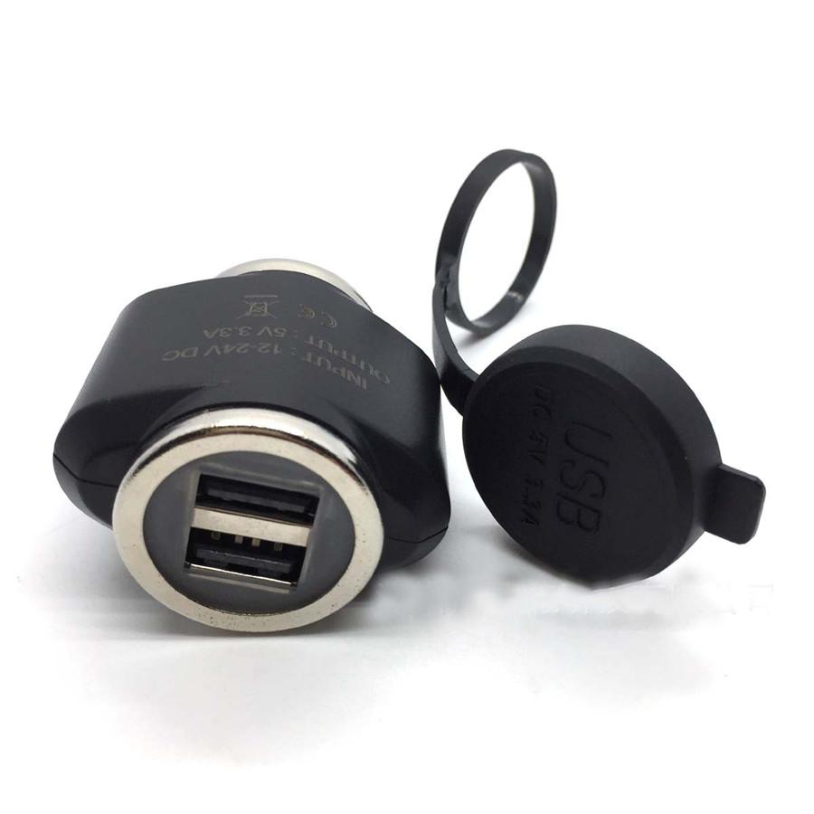 For BMW Hella Motorcycle Cigarette Lighter Socket 5V 3.3A Portable Dual USB Color Power Adapter Plug