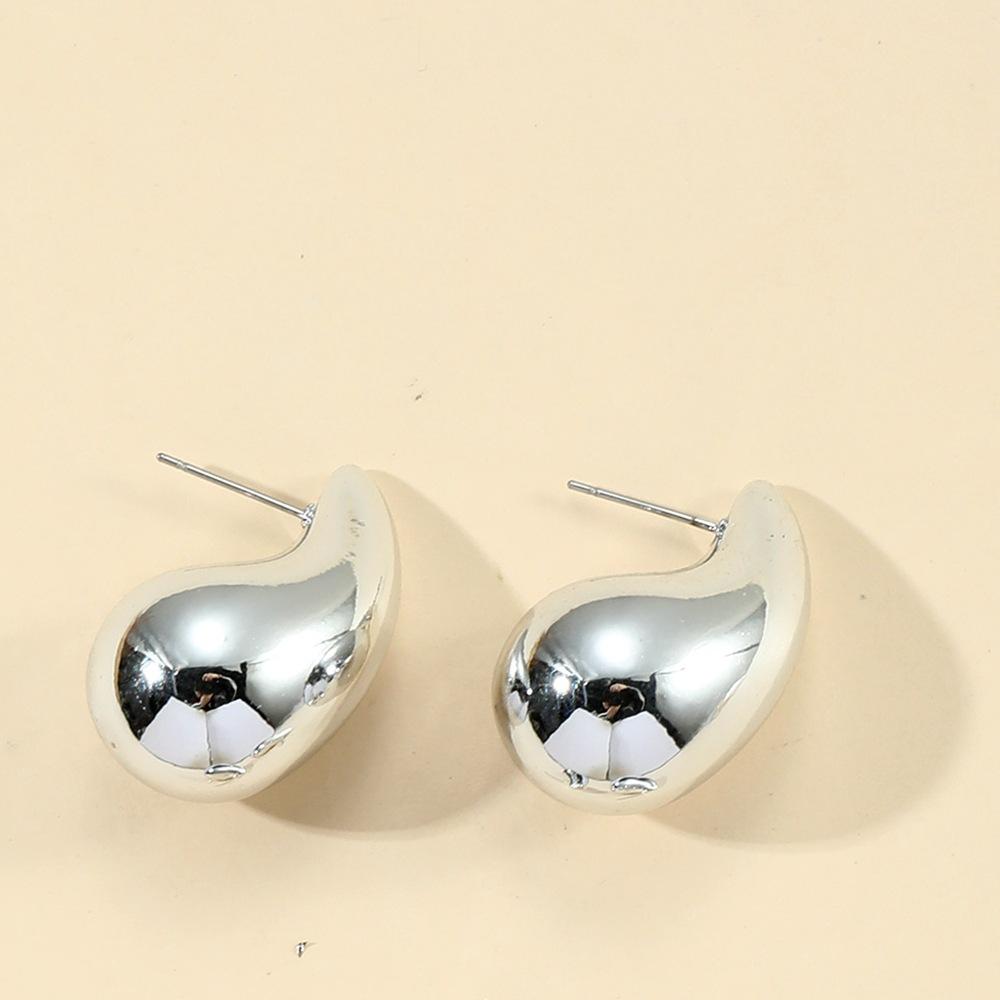 Cercei simpli și versatili, cercei mari cu picătură de apă, la modă și personalizați, cu textură înaltă, cercei cu șurub.