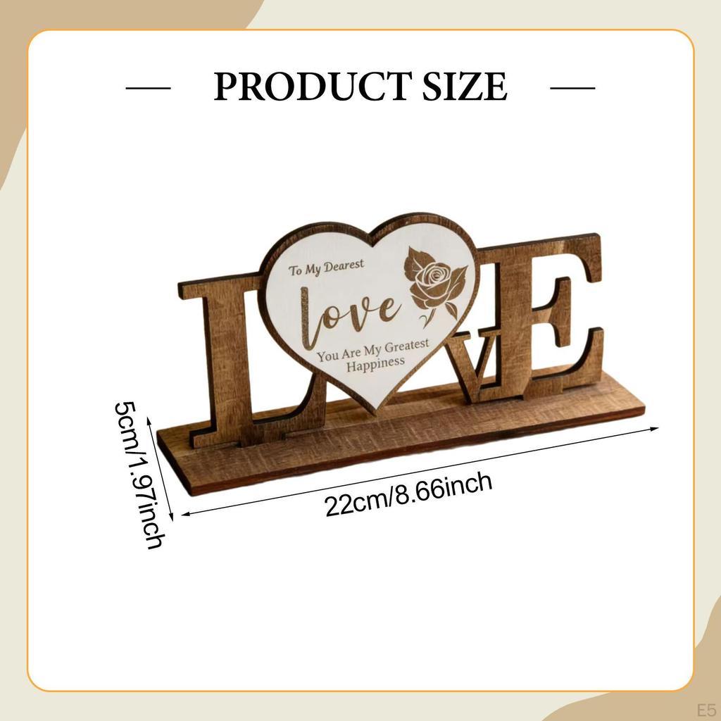 Table Decoration – Valentine's Day Sign, Romantic Novelty, Collectible, Engagement Decoration,
