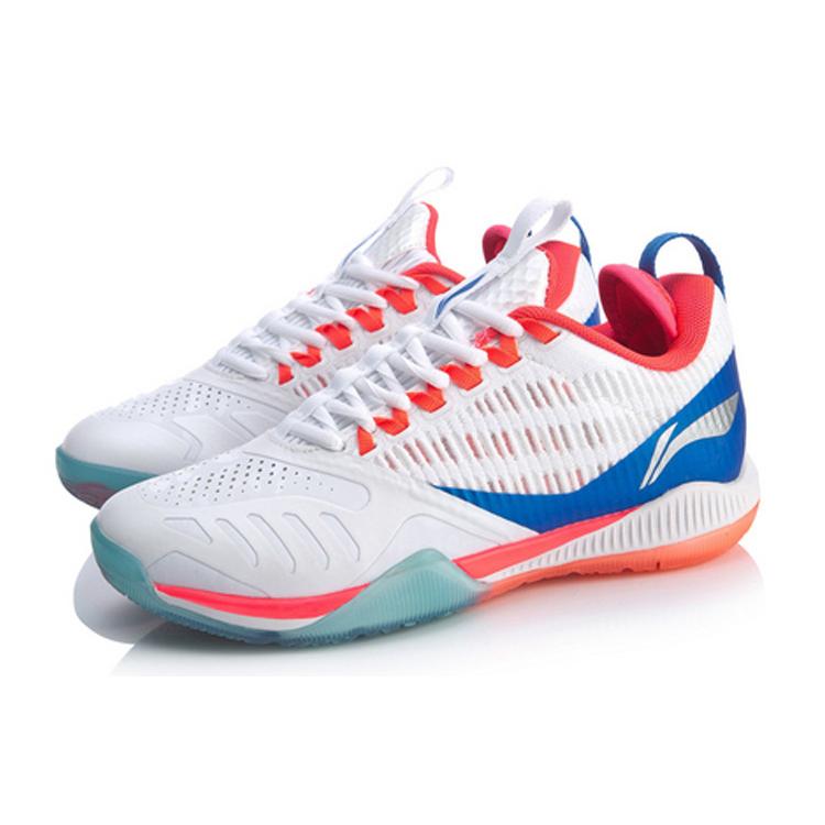 New LiNing Cool Shark 2.0 Breathable Low top Badminton Shoes Women's Standard White AYAQ004-4