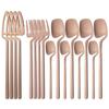 Western 16Pcs Knife Fork Spoon Dinnerware Set Matte 304 Stainless Steel Dinner Cutlery Set Party Kitchen Flatware Tableware