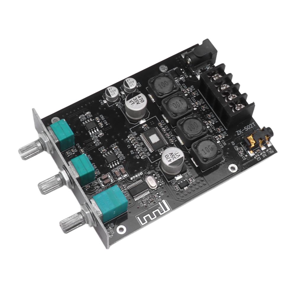 Bluetooth 5.0 Audio Amplifier Module Treble Bass Control Power AMP Board for Passive Speaker 50W+50W DC9‑24V