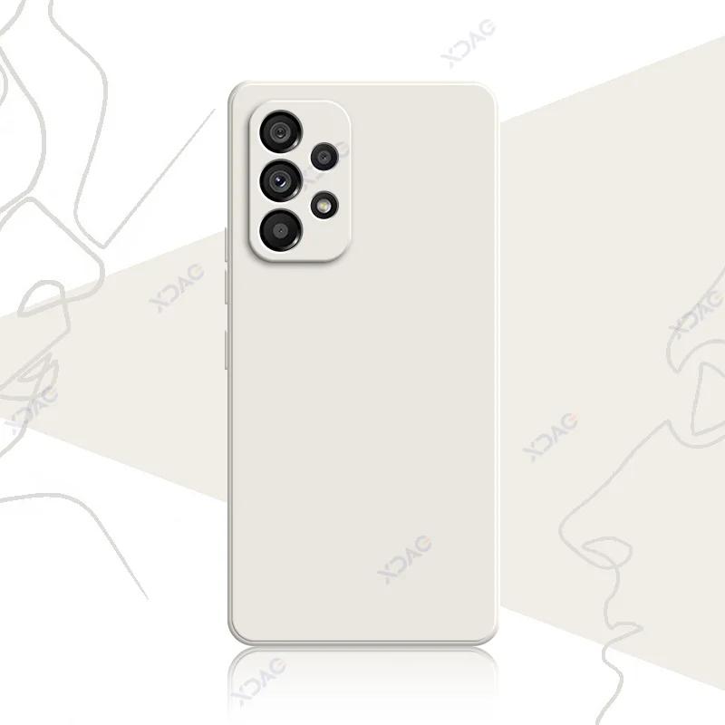 Official Soft Case for Samsung Galaxy A13 A23 A33 A53 A73 SamsungA33 SamsungA53 SamsungA73 Square Liquid Silicone Cover