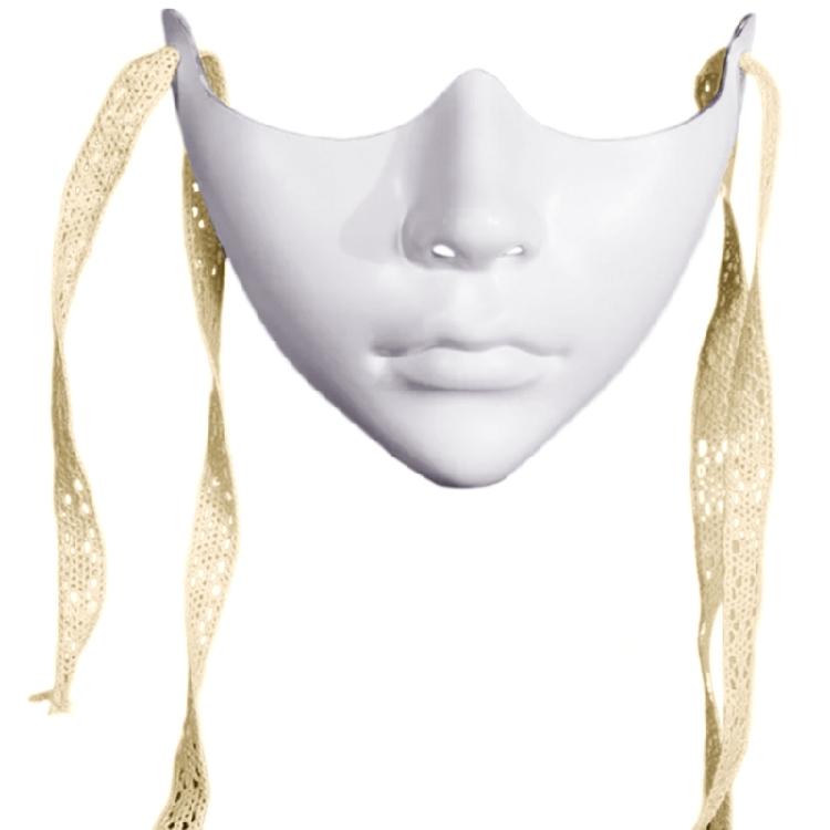 Halloween Costume Mask Phantom Mask White Half Face Mask For Women Men Cosplay Enthusiasts Masquerade Decoration Mask