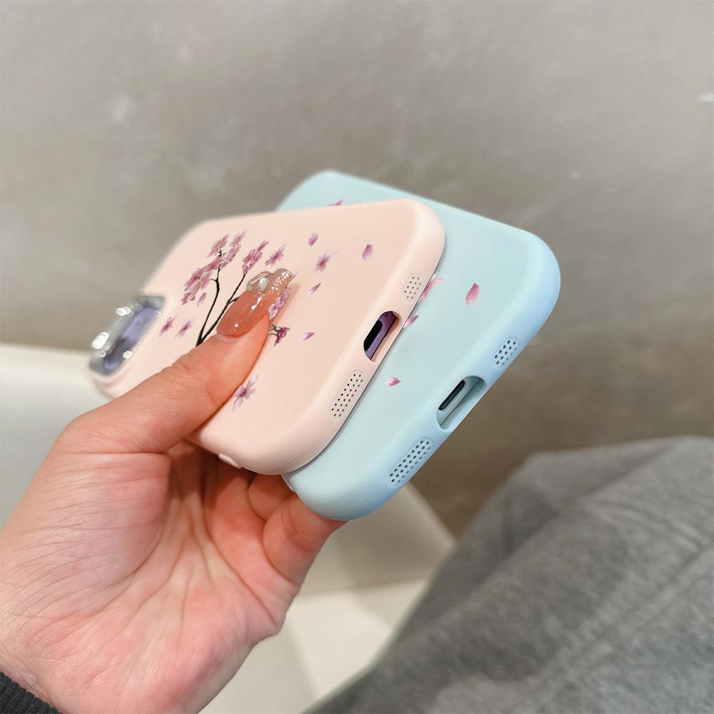 Solid Color Silver Edge Lens Fatty Casing Soft TPU Liquid Silicone Cover Shockproof Phone Case for Xiaomi Redmi Samsung