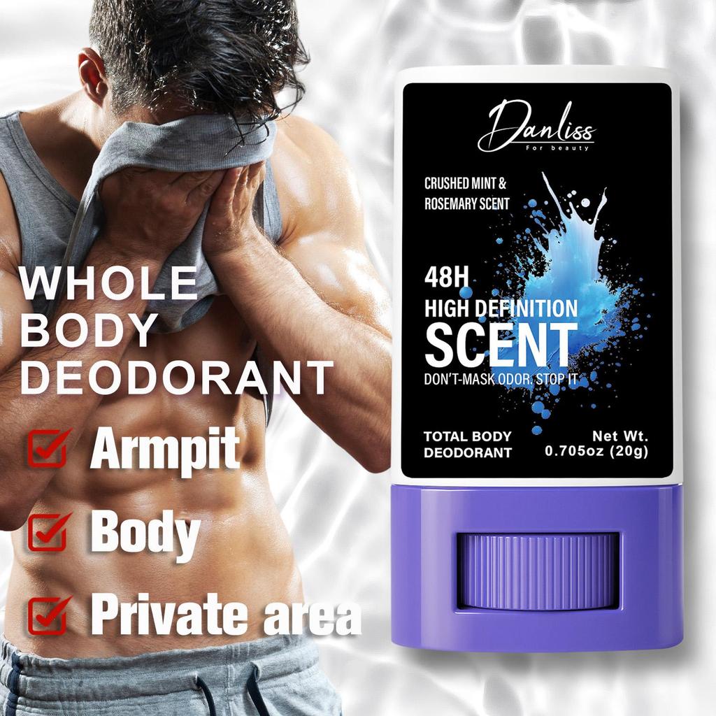 Whole Body Deodorant-48HR High Definition Scent With Minit & Rosemary-Suitable for Men, 20g