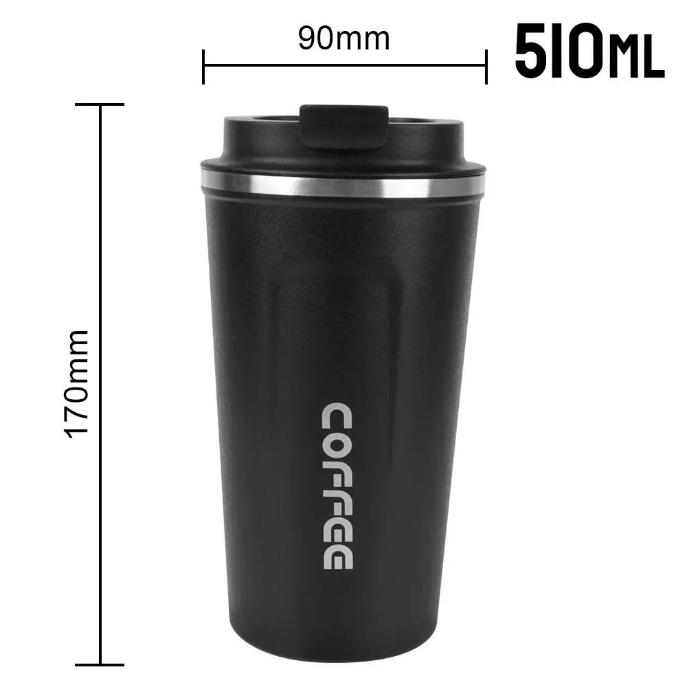 Hot 380/510ML Thermo Cafe Leak_Proof Travel Thermo Cup Double Stainless Steel for Tea Water Coffee Coffee Mug Car Thermos Mug HW