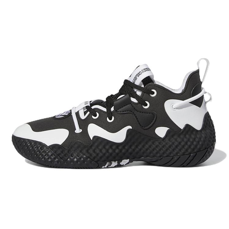 New Adidas Harden Vol.6 Abrasion Resistant Low Top Performance Basketball Shoes Black White Teenagers GV8775
