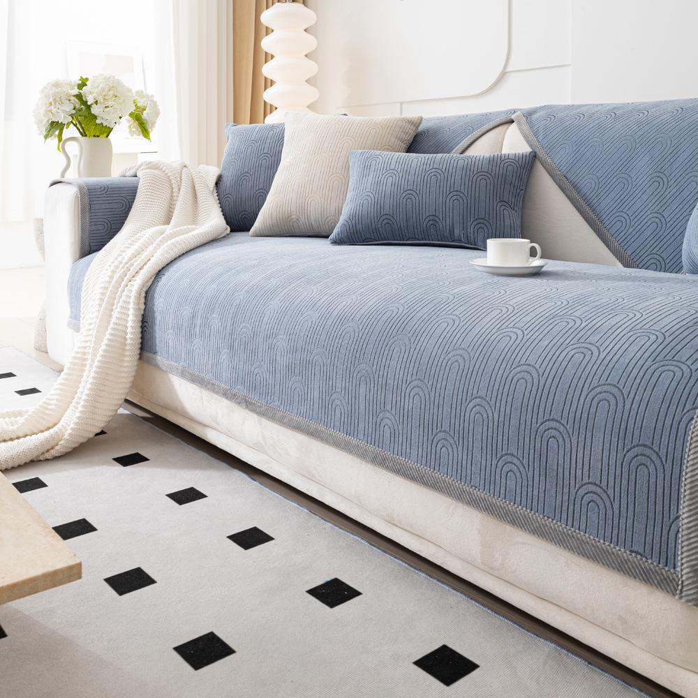 

Four Seasons Universal Chenille Sofa Cushion Leather Sofa Special Sofa Cover Towel Simple Anti-Scratch 70X70