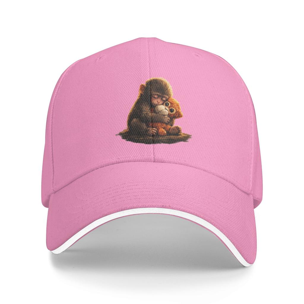 Cute Baby Monkey Punch Viral Zoo Japan Design Sun Baseball Cap  Summer Y2k Hip Hop Hats For Men Hunting Camping Baseball Caps