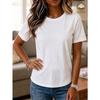 Fashion Women Retro Creative Pure Solid Color Print T Shirt Funny Casual O-neck Short Sleeves T-shirt Summer Female Tee Shirt