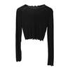 Women Summer Bottoming Tops Round Neck Long Sleeve Mesh Perspective Tops Sun Protection Inner Tops Daily Wear