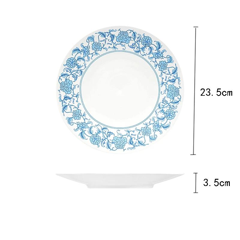 Keramikteller im Retro-Palaststil, kreativer runder Steak-Dessertteller, Luxushotel, exquisite Speiseteller, Haushaltsgeschirr