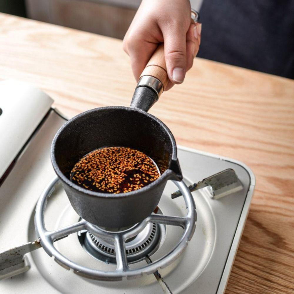 Nonstick Oil Pouring Pan Drip-Spouts Milk Pot Cookware Sauce Pan  Jam