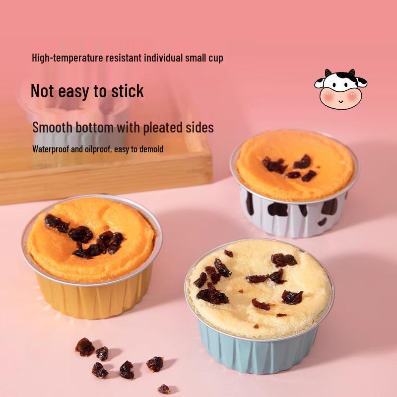 Compact Reusable Tin Foil Egg Tart Molds for Air Fryer & Oven Baking