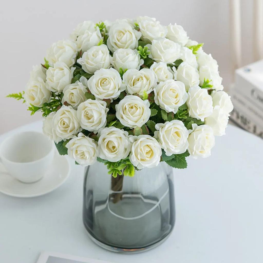 Artificial Flowers Silk Rose Diy Wedding Party Bridal Garden Roses Arch Home Festival Decorative Wreaths Photography Accessories
