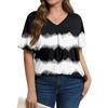 Women's Plus Size Fashionable Casual Loose-Fit Short Sleeve Elegant V Neck Blouse For Work