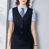 OL Fashion Business Vest V Neck Coat Plus Size Slim Fit Women Vest Sleeveless Solid Color Formal Office Ladies Vest Girls