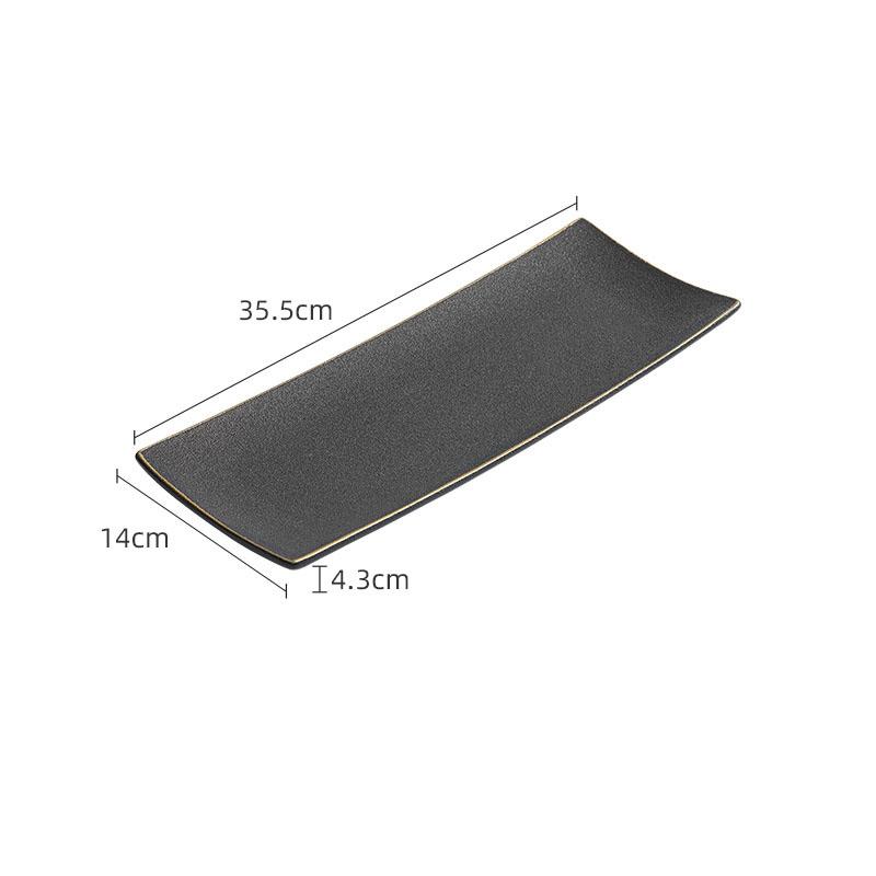 Vintage Hand Painted Ceramic Sushi Plate Dessert Dim Sum Plate Fish Plate Restaurant Molecular Cuisine Specialty Tableware