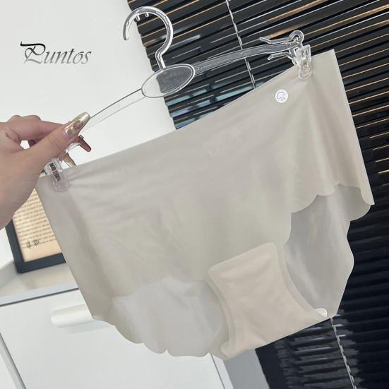 Good Breathability Briefs Women Panties Mid Waist Seamless Thin High Elasticity Solid Underpants Color Lady Female Daily Underwear