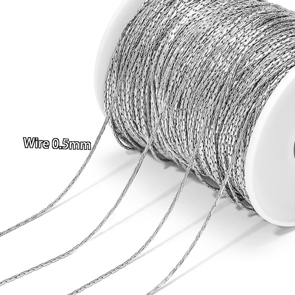 5 Meters Stainless Steel Gold Wire 0.3mm 0.4mm 0.5mm Thin Chain Bulk for Bracelets Chain Necklace DIY Jewelry Making Accessories