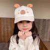 Thin Children Baseball Hat Breathable Baby Sunscreen Hat Capybara Peaked Cap  For Babies Aged 2-5