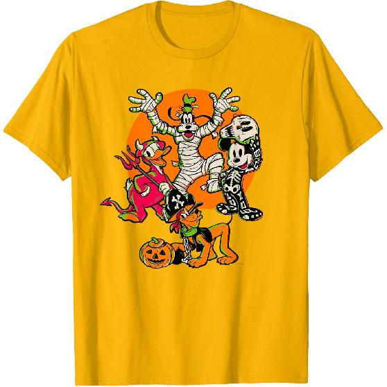 Disney 100 Mickey Donald Goofy & Pluto Halloween Costumes T-Shirt