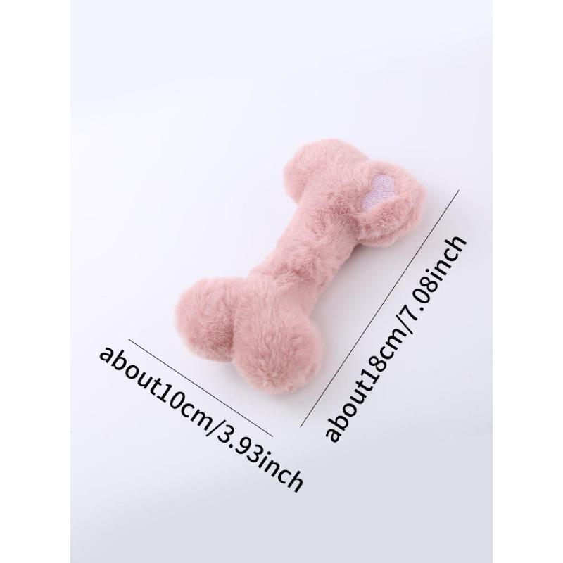 

Милые плюшевые вокальные игрушки для собак в виде косточки любви, содержащие пищалку, для чистки зубов, устойчивые к укусам, для интерактивной игры, товары для питомцев XS розовый