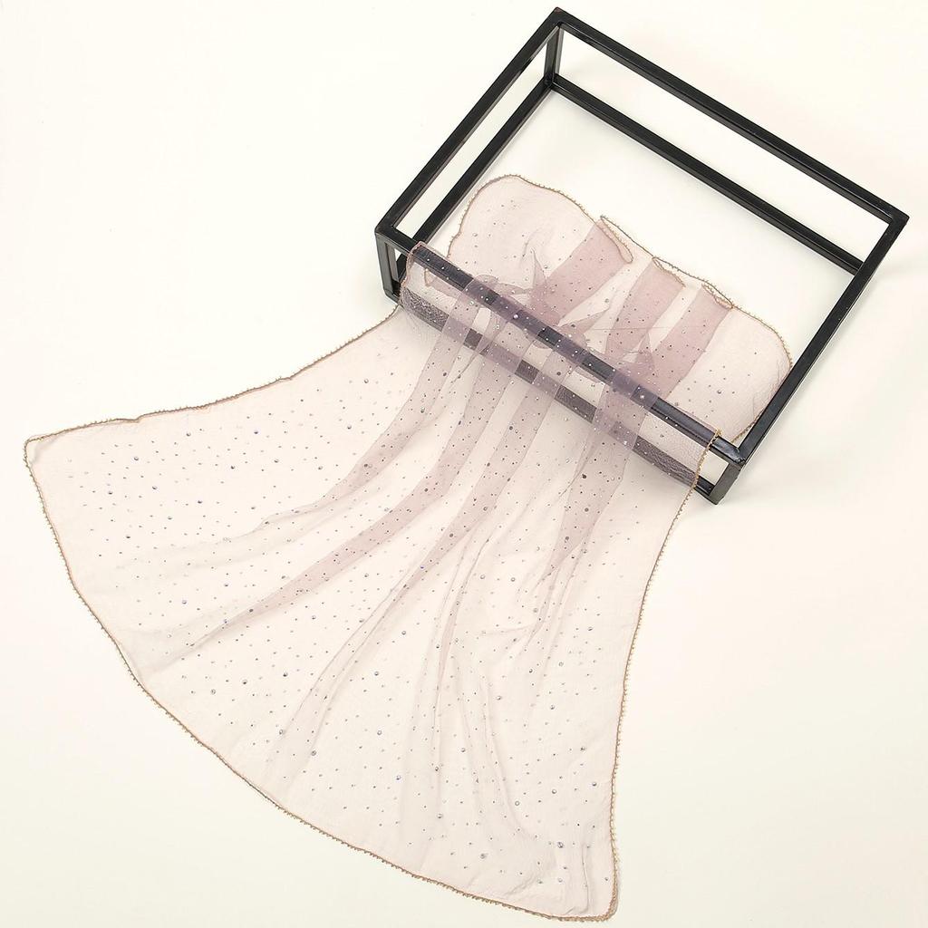 Spring Rhinestone Silk Square Scarf - Versatile, Fashionable Women's Headscarf