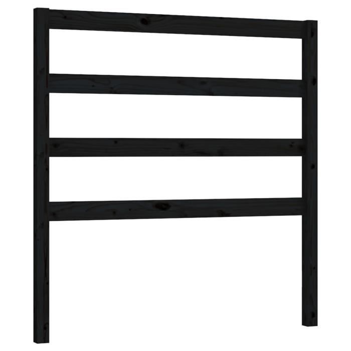 VidaXL Tête de lit Noir 96x4x100 cm Bois massif de pin 817624