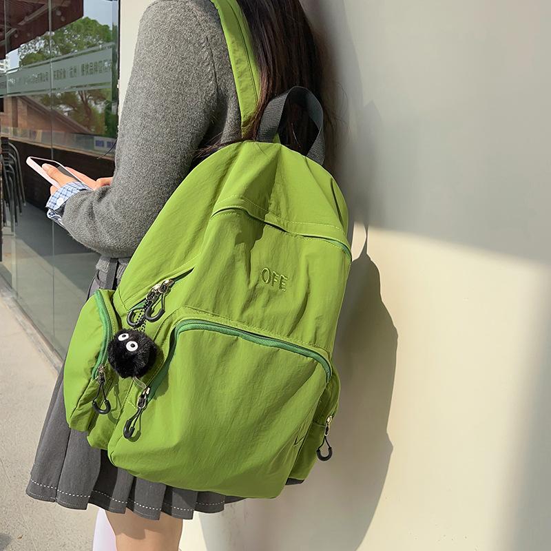 Small fresh literary day Korean nylon lightweight schoolbag spring new high school backpack