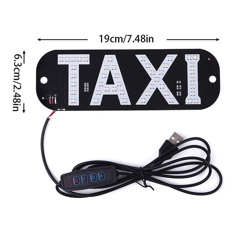 אור מונית, קישוט שלט LED למונית בשני צבעים, אור LED למונית הניתן לשינוי צבע בשני צבעים, נתלה על חלון הרכב עם USB (אדום וירוק, USB)
