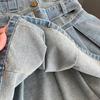 Ärmelloses Denimkleid für Mädchen 2024 - Weste mit Revers im koreanischen Stil, tailliert für den Sommer