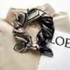 Silk Square Scarf - Women's Printed Decorative Korean Style Mulberry Silk Neck Scarf - Fashionable Small Scarf